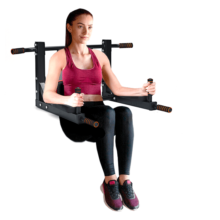 Pull up Bar Wall Mount Chin up Dip Station Power Tower Gym Home Fitness Sports - MRSLM