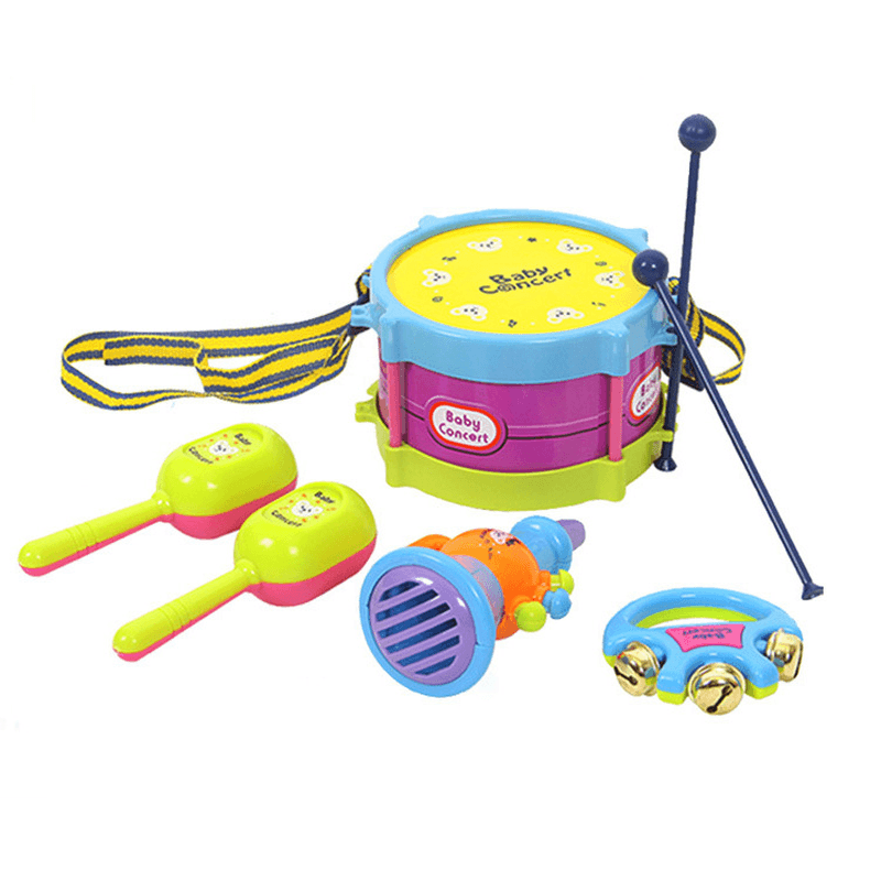 Children'S Toy 5-Piece Set of Jazz Drum Combo Instrument - MRSLM