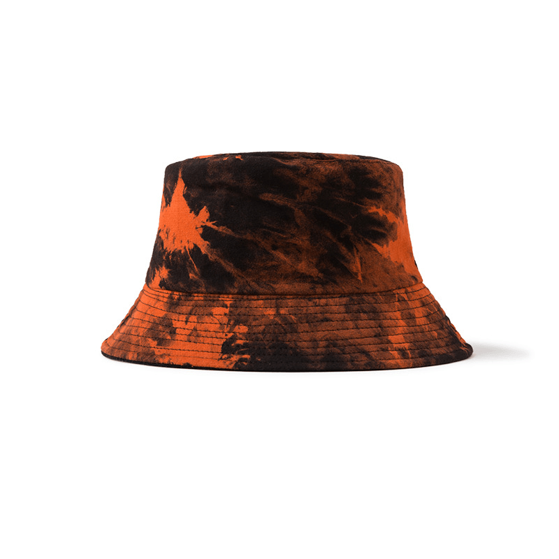 Irregular Tie-Dye Potted Hat Men'S Fisherman Hat Double-Sided Wearable Hat - MRSLM