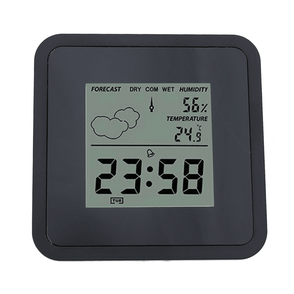 TS-S66 Digital Thermometer Hygrometer 0℃--60℃ Electronic Thermometer with Calendar and Alarm Clock Function - MRSLM