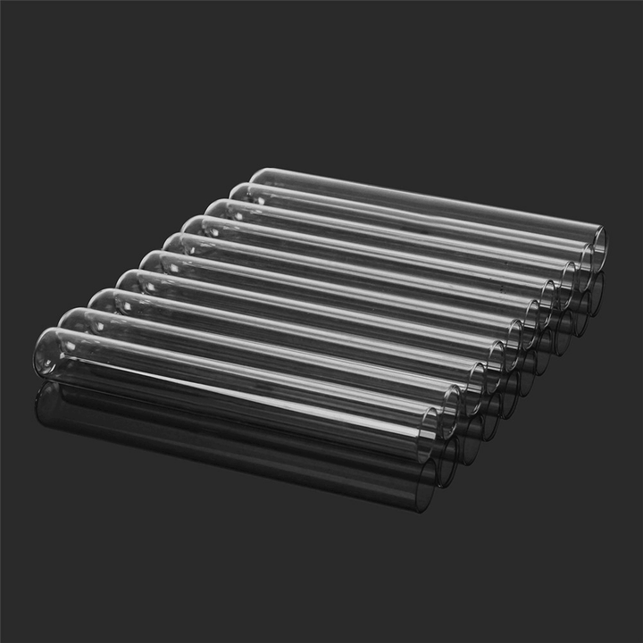 10Pcs 20X150Mm Borosilicate Glass Test Tube Tubing Blowing Pyrex Tubes 38Ml - MRSLM