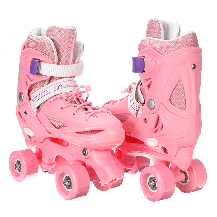 Kids Adjustable 4 Wheel Quad Roller Skates Boots Rollerblades for Childrens Adult - MRSLM