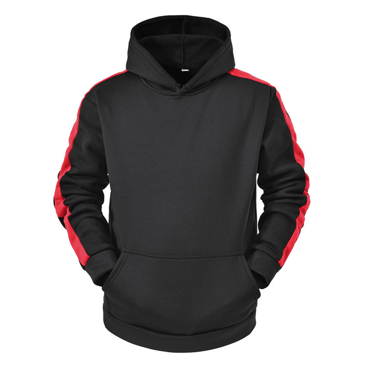 Men Casual Sweater Hooded Stitching Top - MRSLM