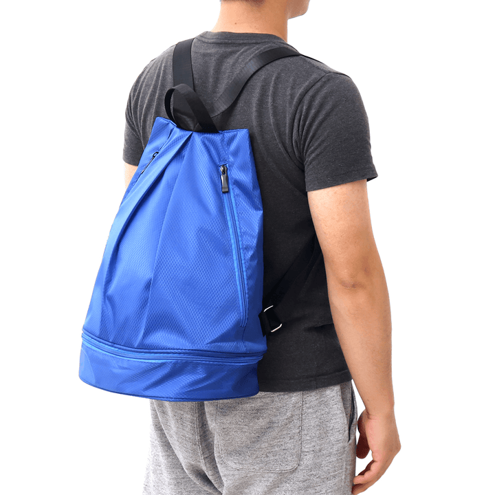 Nylon Dry Wet Clothes Separation Gym Training Yoga Shoe Bags Waterproof Hiking Storage Backpack Men Women - MRSLM