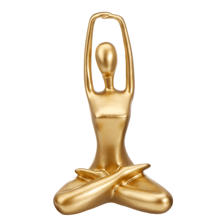 Resin Yoga Ornament Nordic Style Yoga Dancing Figure Decoration for Yoga Studios Health Halls - MRSLM