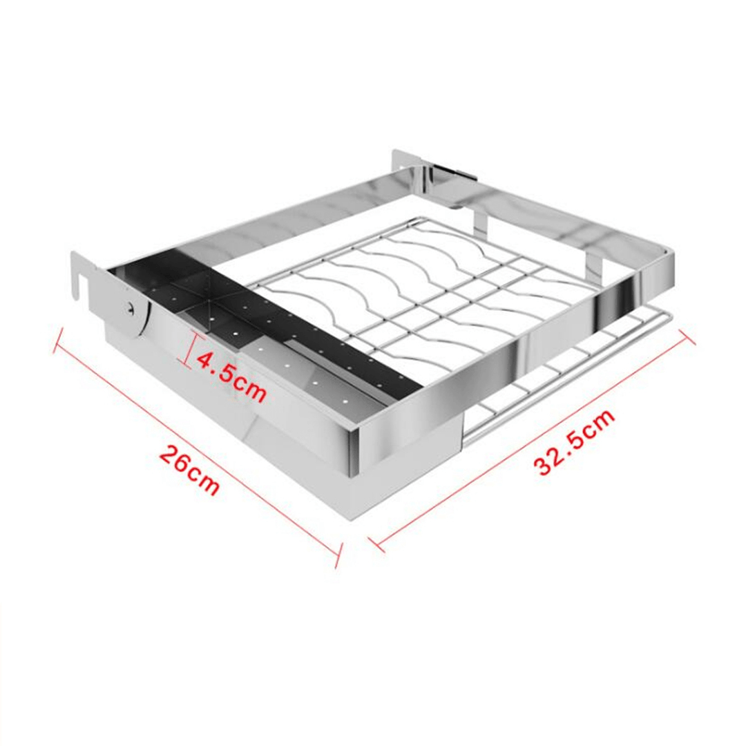 Stainless Steel Kitchen Dish Drying Rack Dish Drainer Rack Storage Shelf Rack Cup Plate Dish Rack Holders Organizer - MRSLM