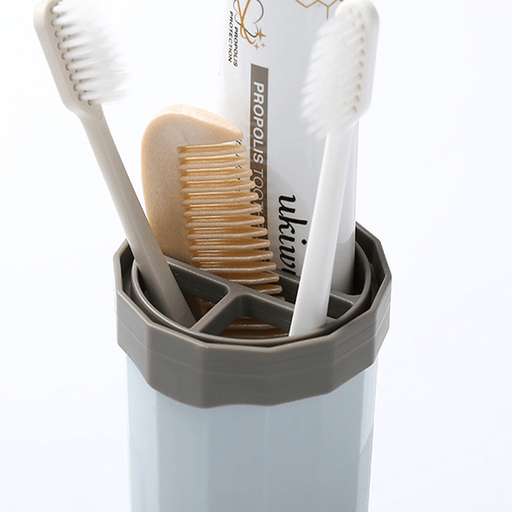 Wash Cup Toothbrush Cup Outdoor Camping Portable Wash Organizer Storage Case Toothpaste Case - MRSLM