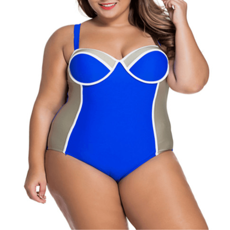 Summer plus Size Steel Ring Push up Swimsuit Suspenders Backless Sexy Swimwear - MRSLM