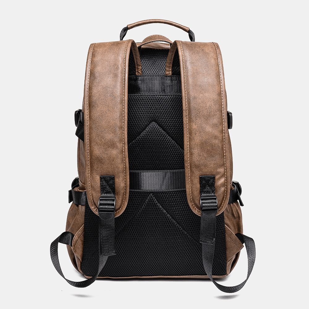 Men Leisure Retro USB Charging Multifunctional Backpack - MRSLM