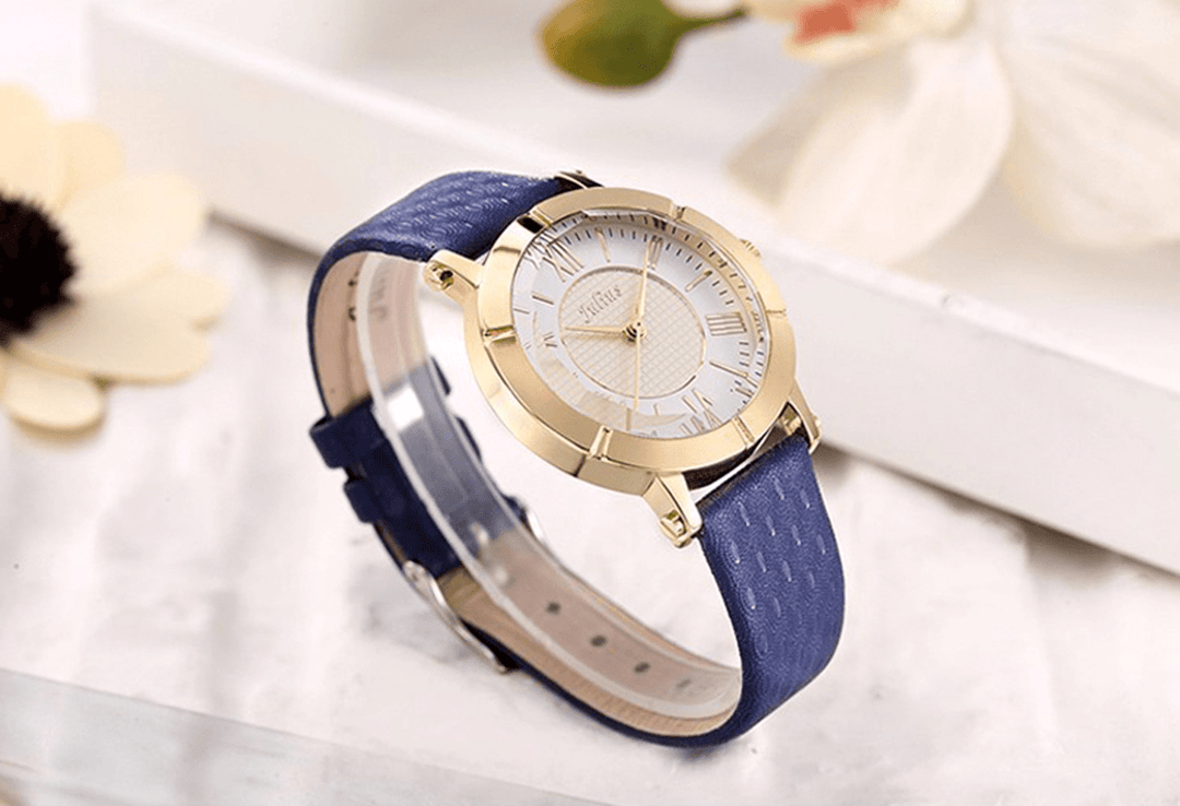 JULIUS 789 Fashion Luxury Leather Strap Ladies Student Quartz Watch - MRSLM