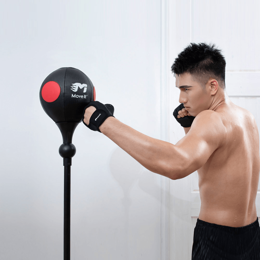 Move It Boxing Target Smart Punch Bag Speed Rebound Boxing Ball with APP Data Monitor Sensor-Adjustable Height Professional Heavy Stand for Releasing Stress Training - MRSLM