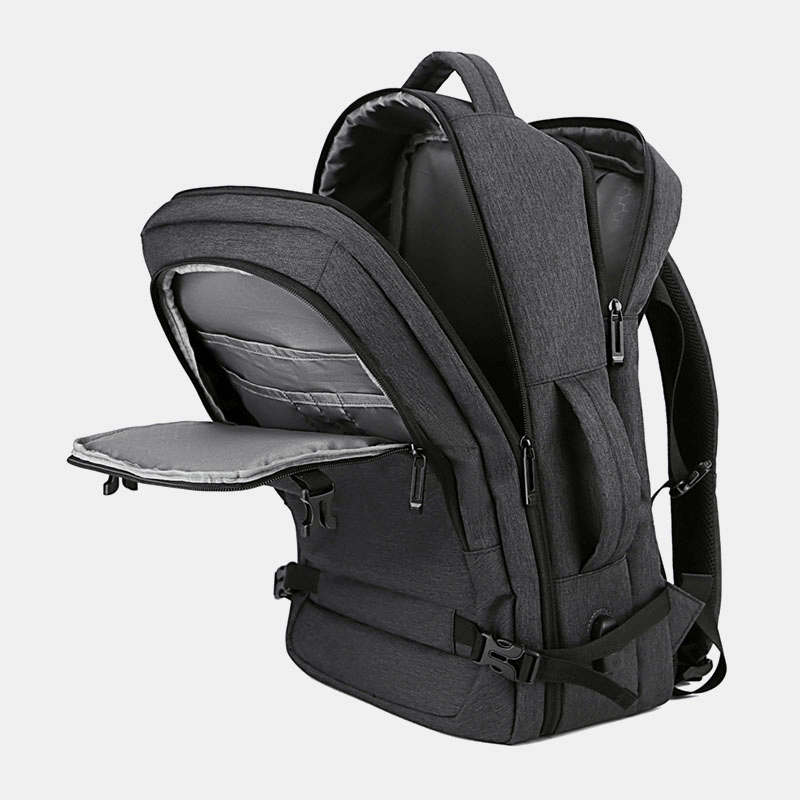 Men Polyester 15.6 Inch USB Charging anti Theft Business Laptop Bag Backpack - MRSLM