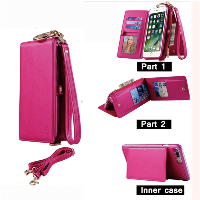 Genuine Leather Multifunctional Iphone6/6S/6 Plus/6S plus Phone Case Wallet Card Holder Phone Bag - MRSLM