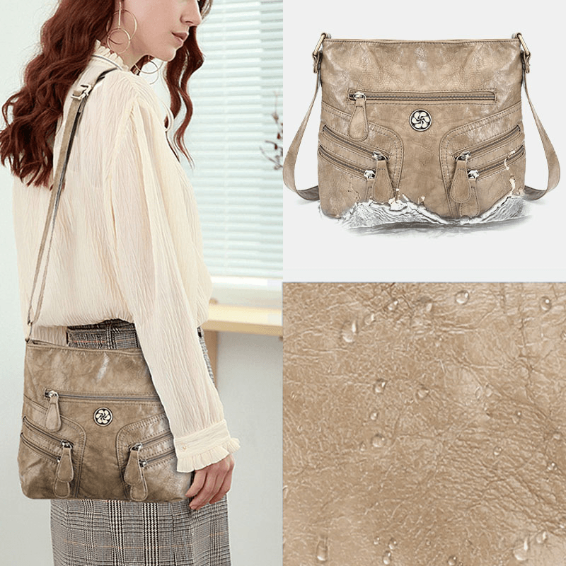 Women Waterproof Square Bag Crossbody Bag Shoulder Bag - MRSLM