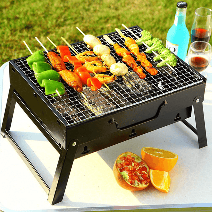 Ipree® Folding BBQ Grill Portable Charcoal Grill Stainless Steel Cooking Stove Camping Picnic - MRSLM