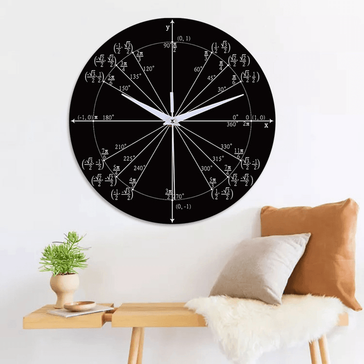 Emoyo ECY064 Creative Mathematics Wall Clock 3D Wall Clock for Home Office Decorations B - MRSLM