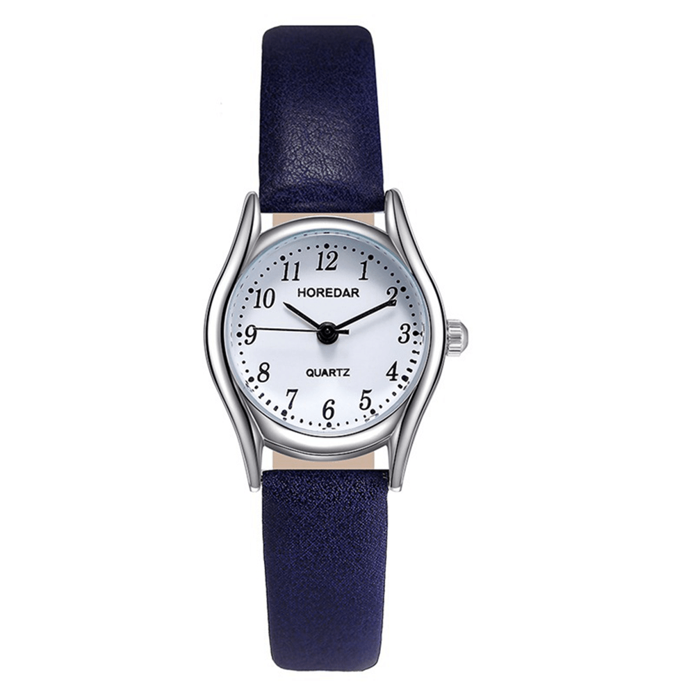 HOREDAR 3079 Retro Style Women Wrist Watch Small Dial Leather Strap Quartz Watches - MRSLM