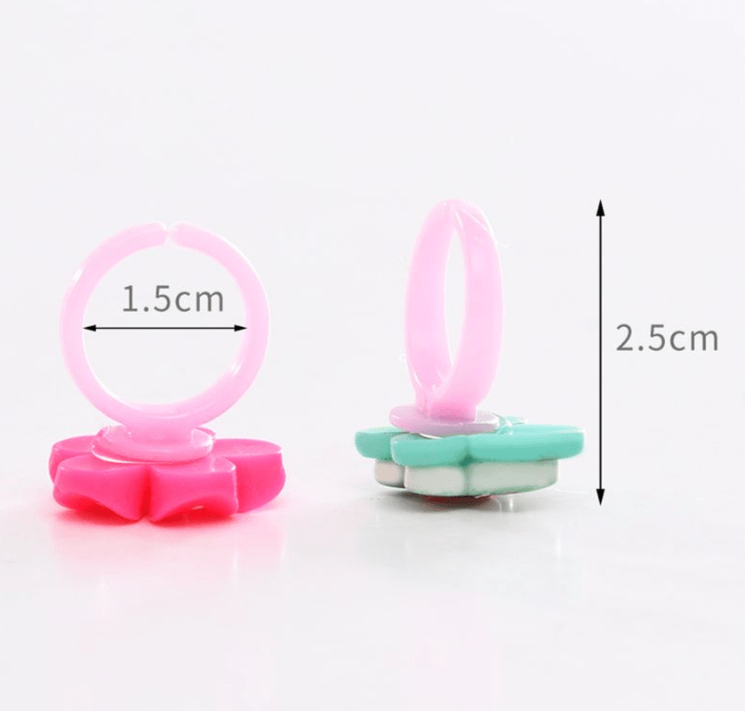 Cute Children'S Small Ring Mini Plastic Baby Kindergarten Creative Girl Toy Jewelry Index Finger Decorative Jewelry - MRSLM