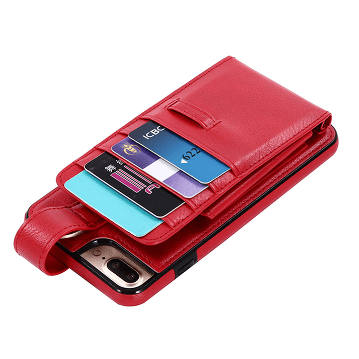 Genuine Leather Multifunctional Iphone6/6S/6 Plus/6S Plus/7/7 plus Case Wallet Card Holder Phone Bag - MRSLM