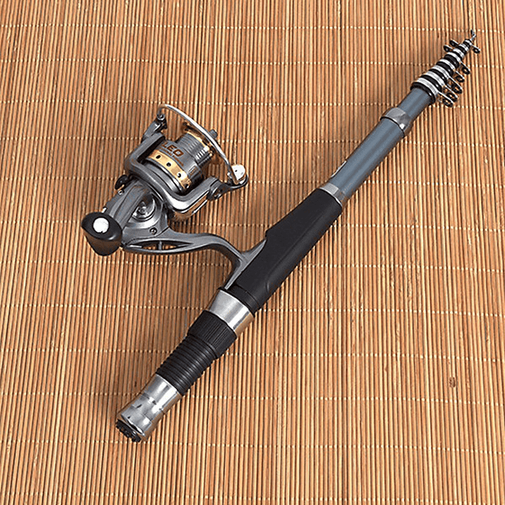 Carbon Telescopic Mini Ultrashort Portable Pole Fishing Rod Fishing Gear - MRSLM