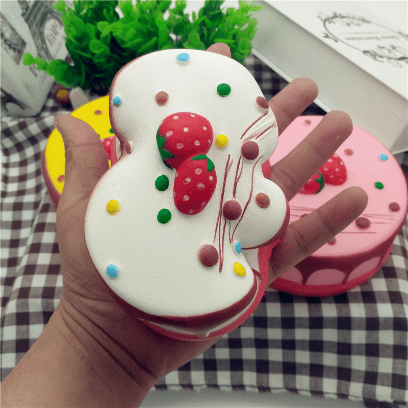 2Pcs Squishy Jumbo Mousse Cheesecake 14Cm Slow Rising Cake Collection Gift Decor Toy - MRSLM