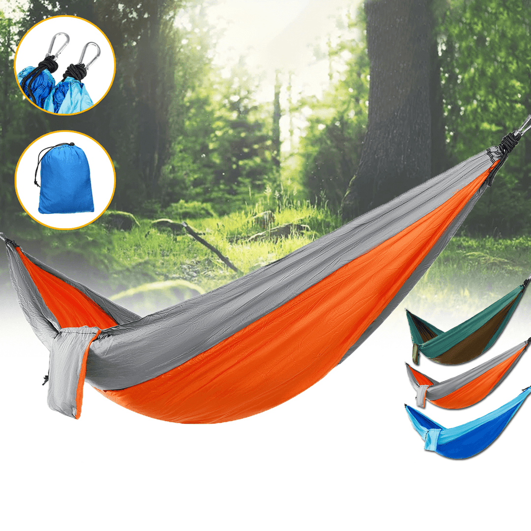 Ipree® Double Person Hammock Nylon Swing Hanging Bed Outdoor Camping Travel Max Load 300Kg - MRSLM