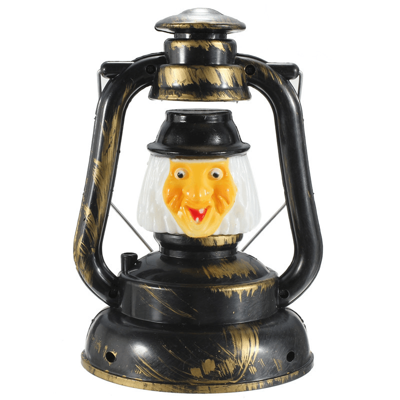 Halloween Pumpkin Skull Witch Lantern Lamp with Light Laughter - MRSLM