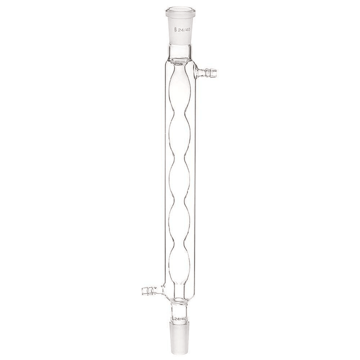 24/40 300Mm Glass Allihn Condenser Chemistry Lab Experiment Test with Spherical Inner Tube Straight Mouth - MRSLM