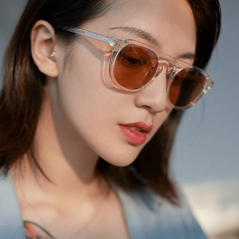 Trendy Jelly Color Aviator Sunglasses Sunglasses - MRSLM