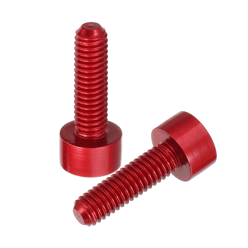 Suleve™ M3AH2 10Pcs M3X10Mm Hex Socket Cap Head Screws 7075 Aluminum Alloy Red - MRSLM