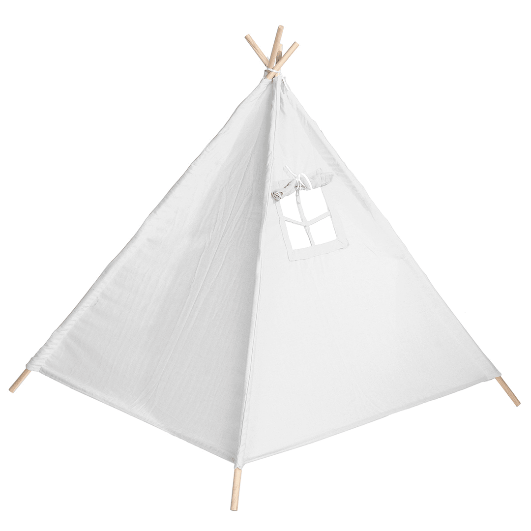 Children Portable Folding Tent Baby Game House with Fur Balls and Curtains Tent for Kid Walking Cushion - MRSLM