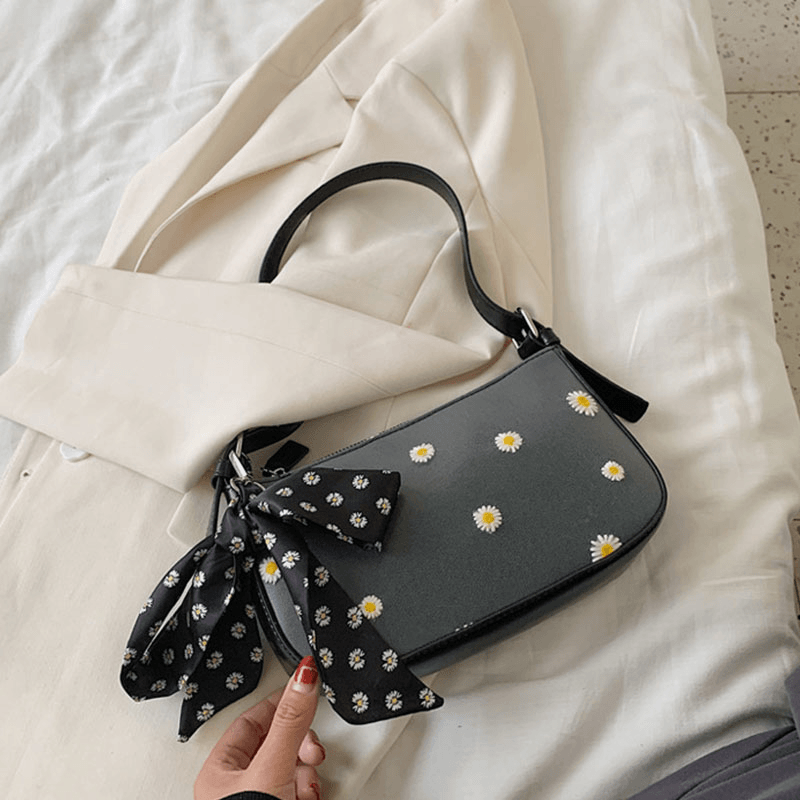 Women Dotted Daisy Printed Shoulder Bag - MRSLM