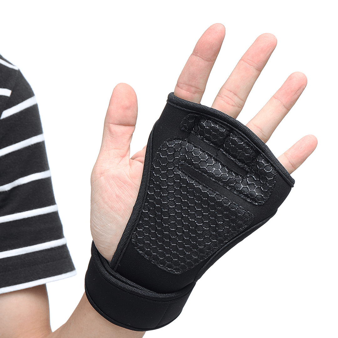 1 Pair KALOAD Fitness Gloves Non-Slip Wear-Resistance Wrist Brace Sports Gym Training Weightlifting Half-Finger Gloves - MRSLM