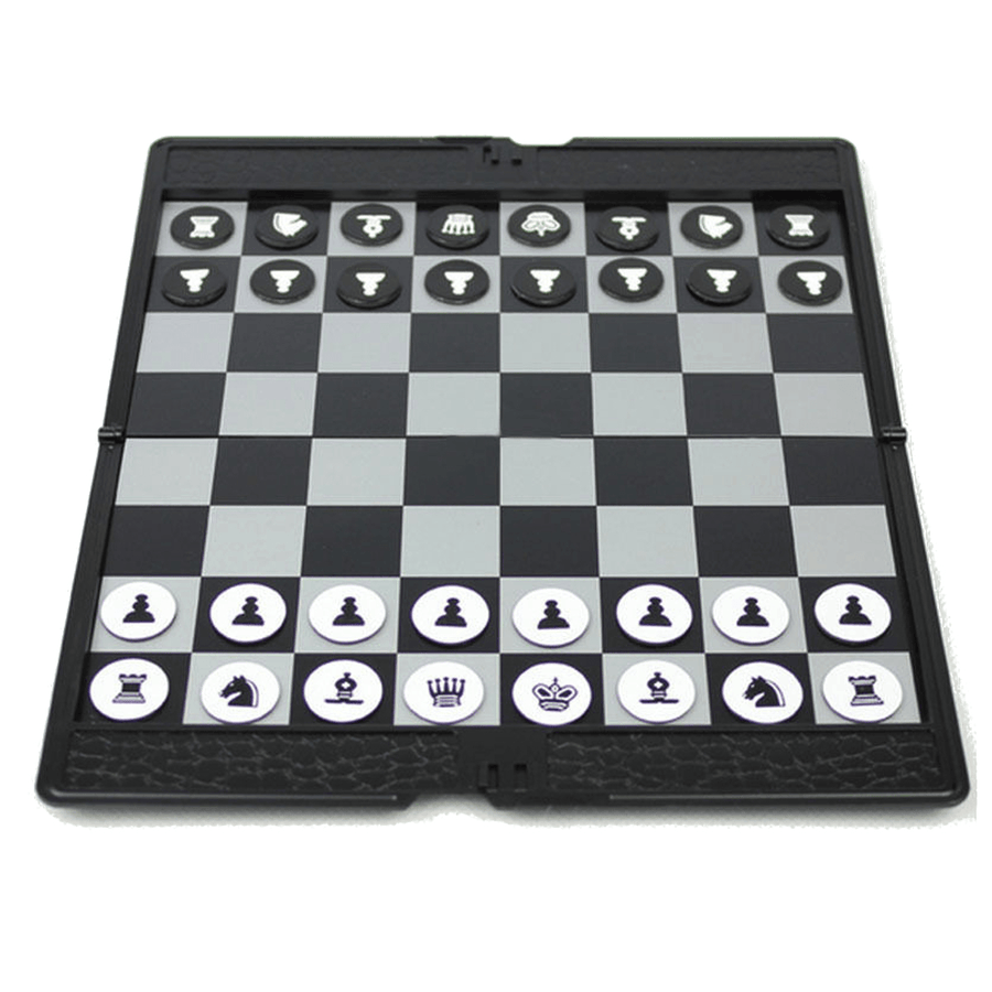 Folding Magnetic Chess Set Portable Wallet Pocket Chess Board Puzzle Kids Adult Games Indoor Outdoor Travel - MRSLM