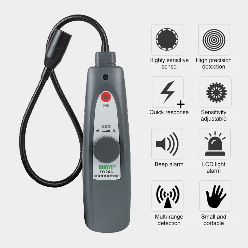 DUOYI DY26A Ultrasonic Leak Detector Tool Gas Water Leak Pressure Vacuum Probes Ultrasonic Transmitter Flaw Detector Stethoscope - MRSLM