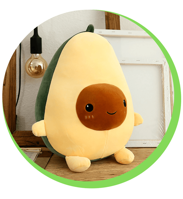 25/35/60CM Cute Avocado Stuffed Plush Toy Soft Baby Doll Cartoon Fruit Pillow Sofa Cushion for Kids Birthday Gift - MRSLM