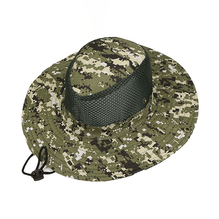 Outdoor Hat Digital Camouflage Hat Fisherman Hat Fishing Hat Sun Visor Big Brim Hat Mountaineering Hat Benni Hat Korea - MRSLM