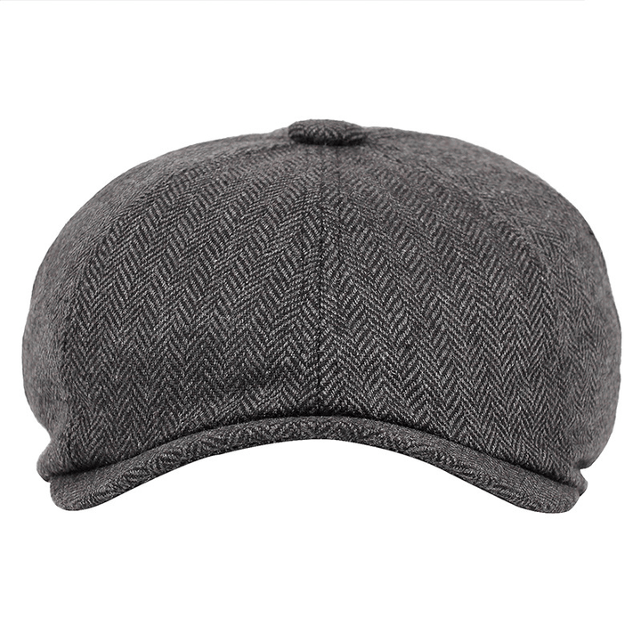 Men's and Women's Woolen Beret Casual Painter Hat European and American Octagonal Hat - MRSLM