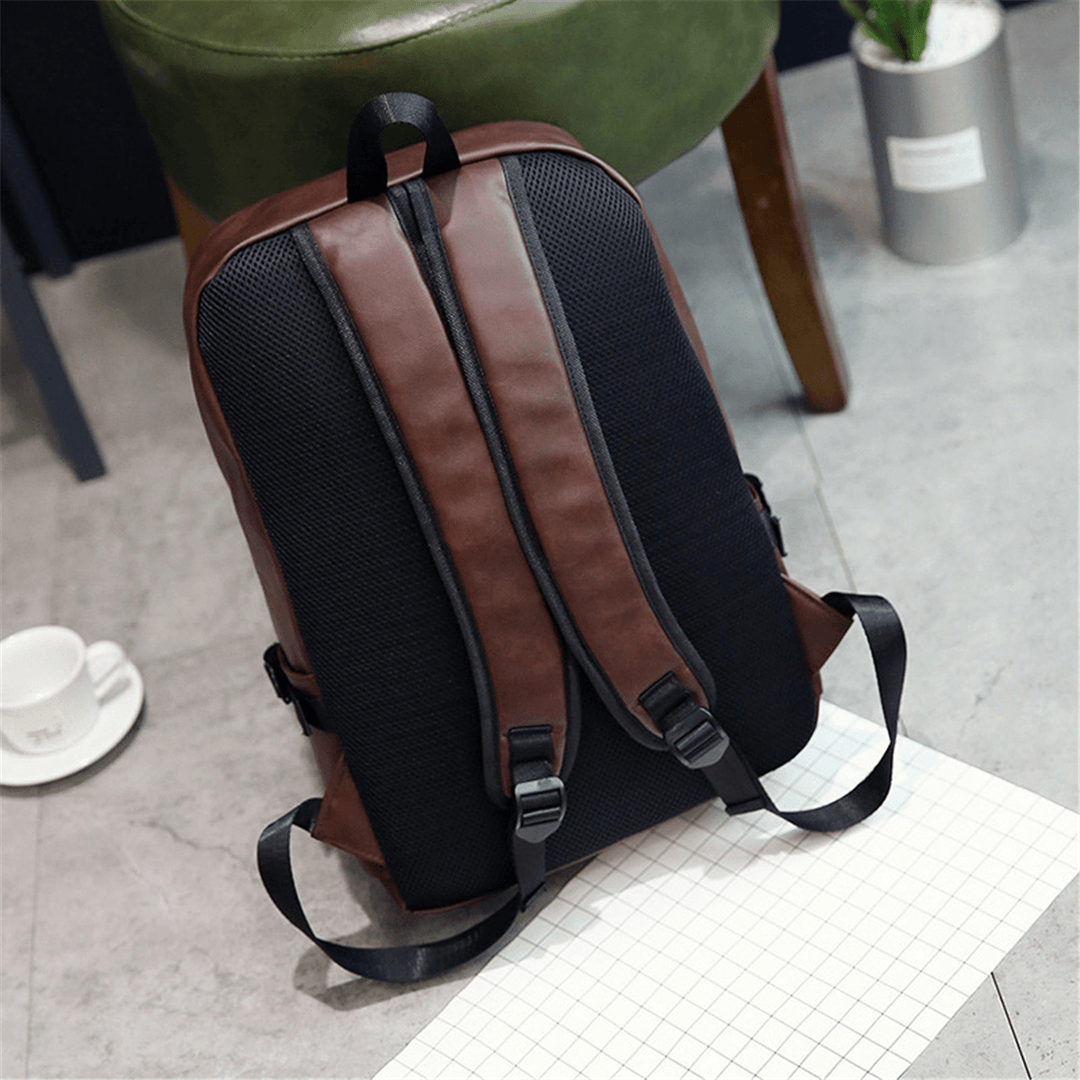 13L Leather Backpack Rucksack Laptop Shoulder Bag Outdoor Sports Travel - MRSLM