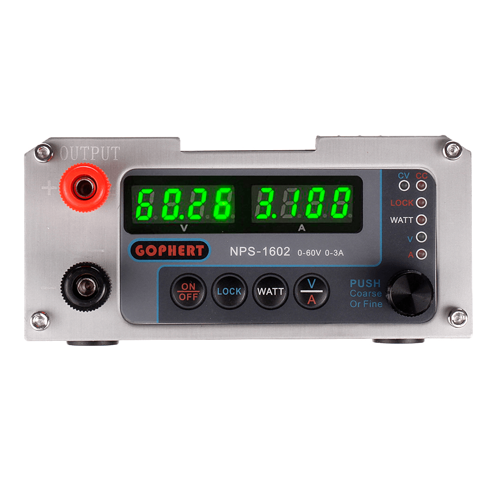 GOPHERT NPS-1602 0-60V 0-3A 110V/220V 180W Switching Digital Adjustable DC Power Supply - MRSLM