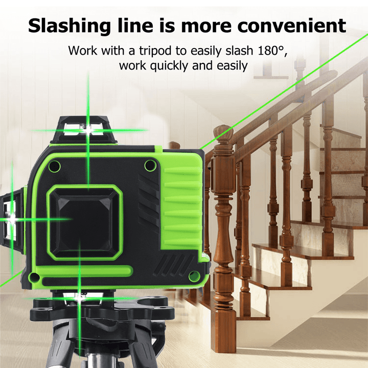 16 Line 360 Horizontal Vertical Cross 3D Green Light Laser Level Self-Leveling Measure Super Powerful Laser Beam - MRSLM