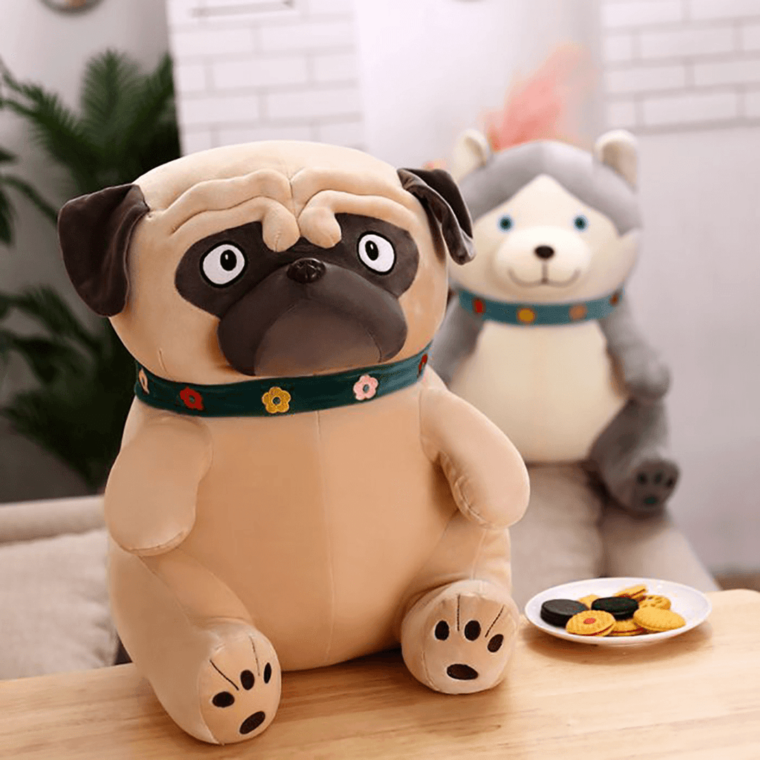 40-65CM Sand Dogs Doll Stuffed Simulation Dogs Plush Sharpei Pug Lovely Puppy Pet Toy Plush Animal Toy Children Kids Birthday Christmas Gifts - MRSLM