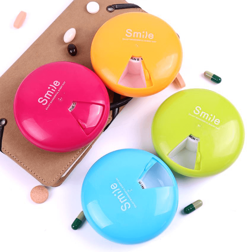 7 Days Weekly Pill Box Travel Pill Case Dispenser Outdoor Mini Pill Box Health Products Jewelry Storage Box Pill Case - MRSLM