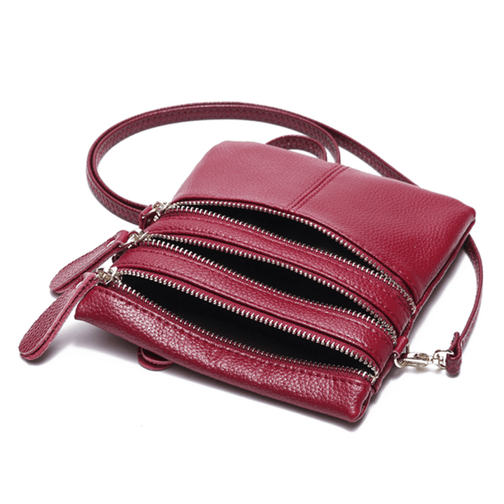 Women Genuine Leather Multi-Function Phone Bag - MRSLM