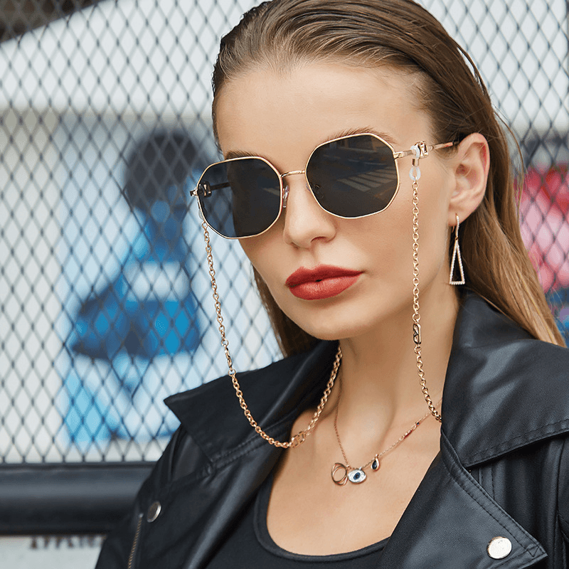 Anti Drop Chain Lanyard with the Same Irregular Sunglasses Women'S Trend - MRSLM