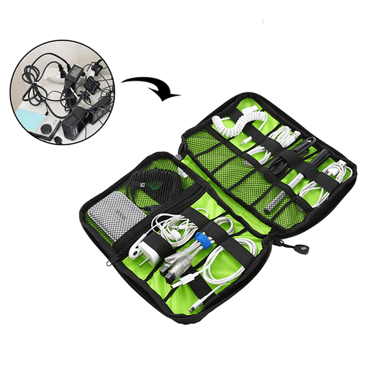 Honana HN-CB2 Waterproof Cable Storage Bag Electronic Accessories Organizer Travel Carry Case - MRSLM