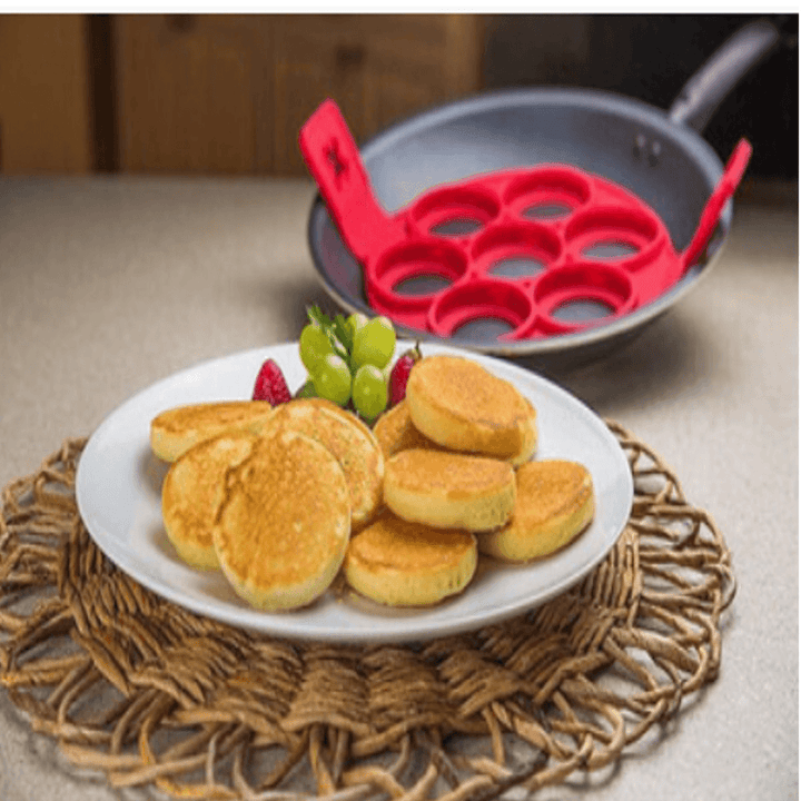 7 Holes Pancake Silicone Mold Circular Fried Egg Mold Nonstick Flip Pancake Maker Omelette Egg Forms Ring Mold Egg Tools Egg Mould - MRSLM