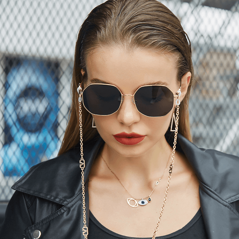 Anti Drop Chain Lanyard with the Same Irregular Sunglasses Women'S Trend - MRSLM