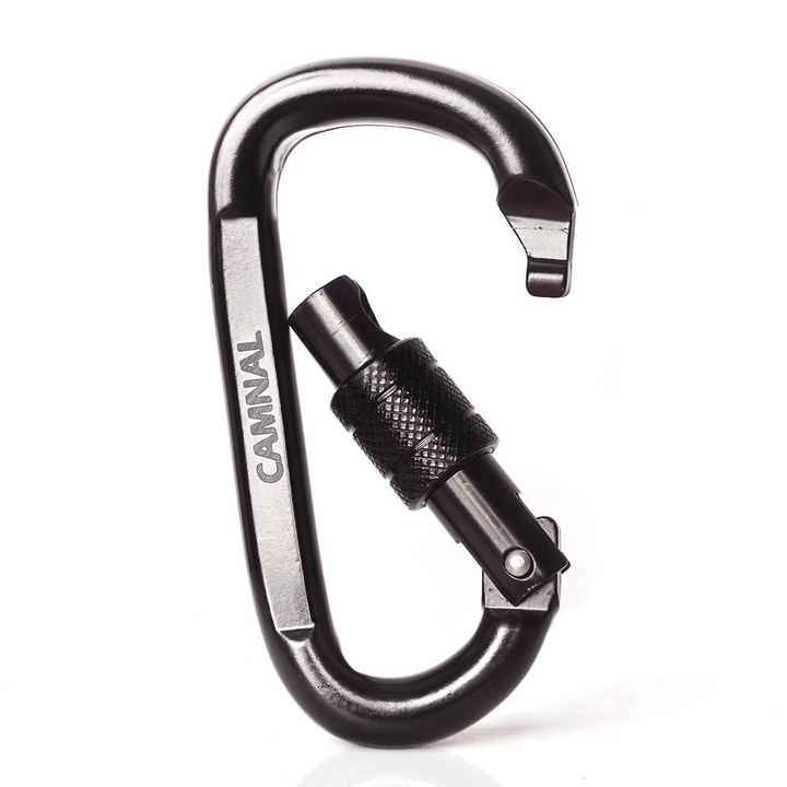 Camnal 30KN D-Type Outdoor Climbing Carabiner Quick-Hanging Safety Screw Lock Buckle - MRSLM