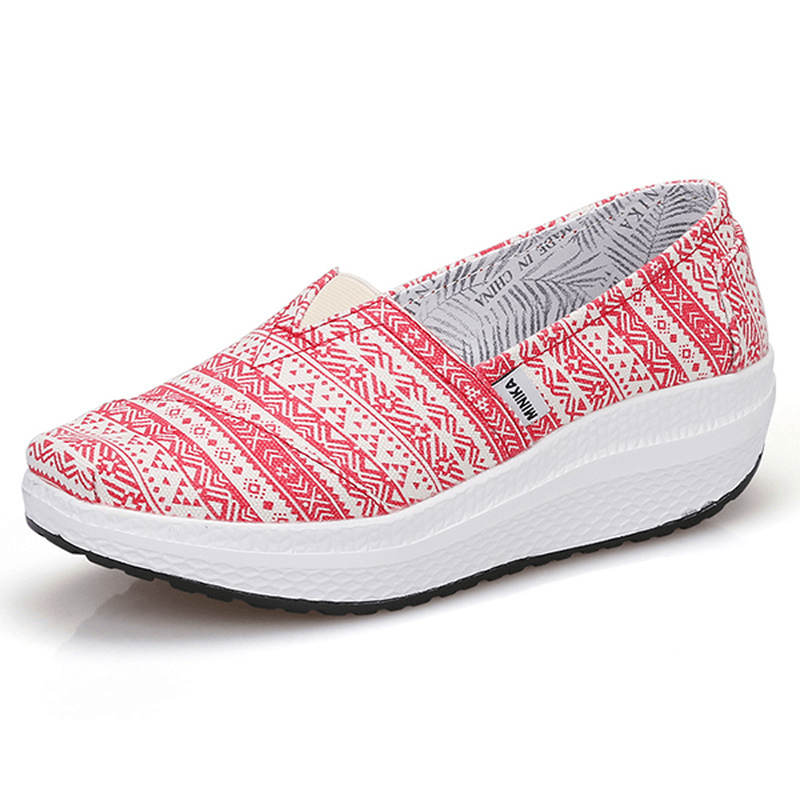 Women Canvas Breathable Sport Outdoor Flat Casual Shoes - MRSLM